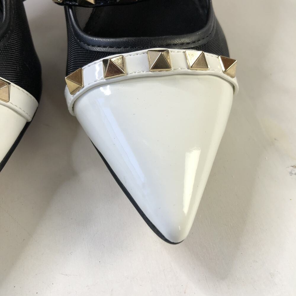 Marc Fisher NEW 8.5M Stiletto Studded Patent Leather Pointed Toe Heels Black - Picture 5 of 13